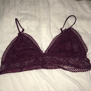 maroon victoria secret bralette